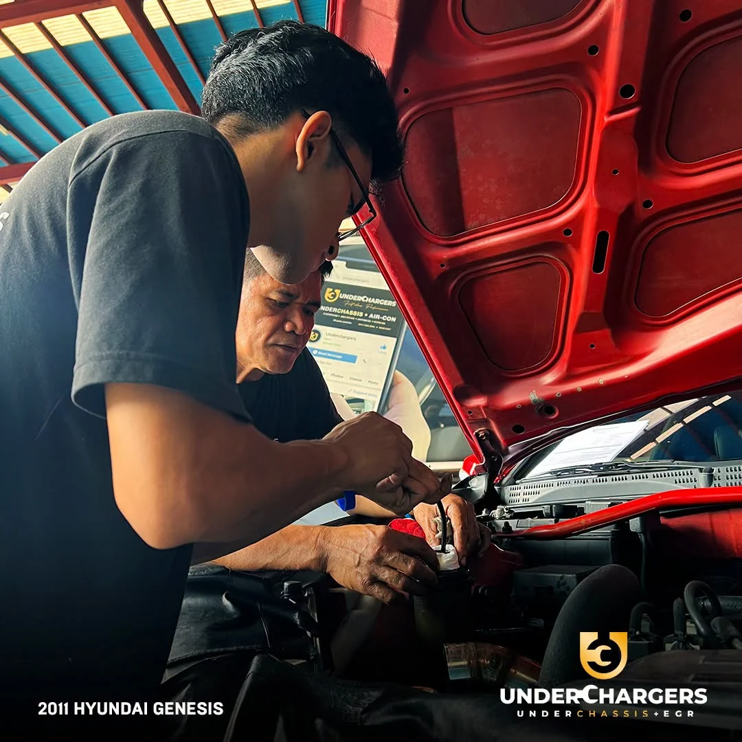 2011 Hyundai Genesis engine inspection and service at Underchargers