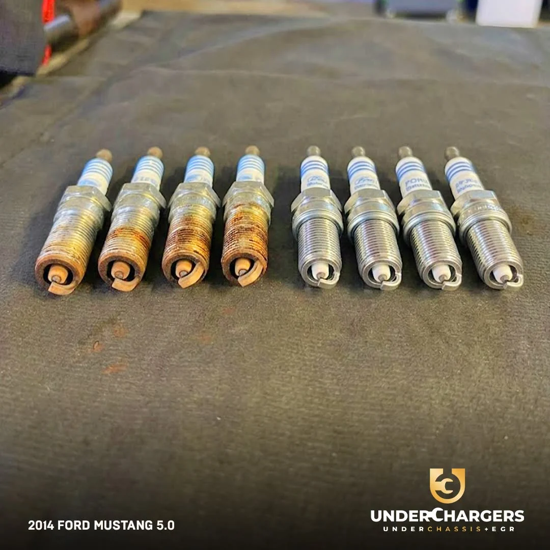 2014 Ford Mustang 5.0 spark plug replacement at Underchargers