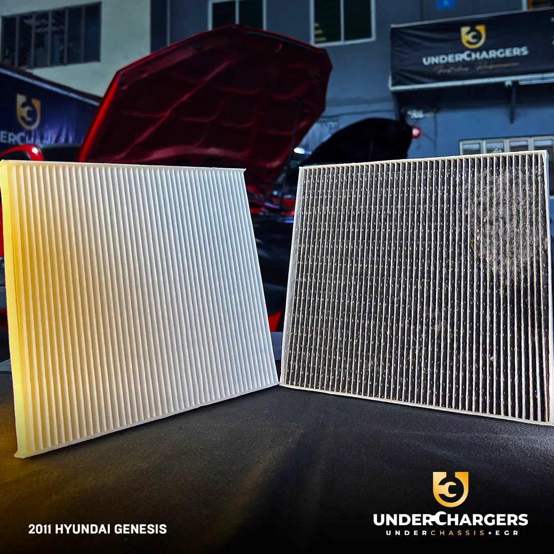 2011 Hyundai Genesis cabin filter replacement at Underchargers