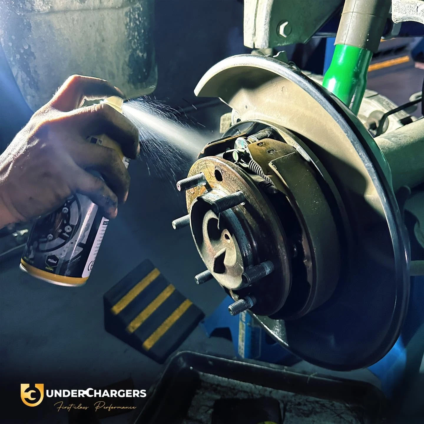 Brake and underchassis cleaning service at Underchargers