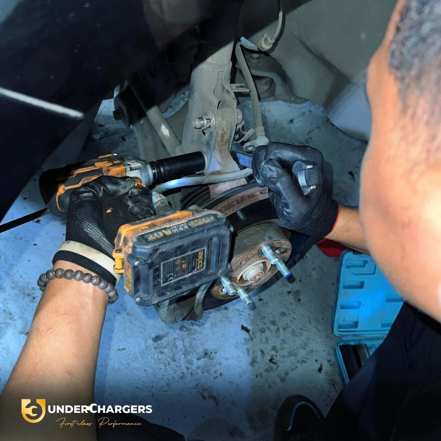 Brake and underchassis inspection at Underchargers