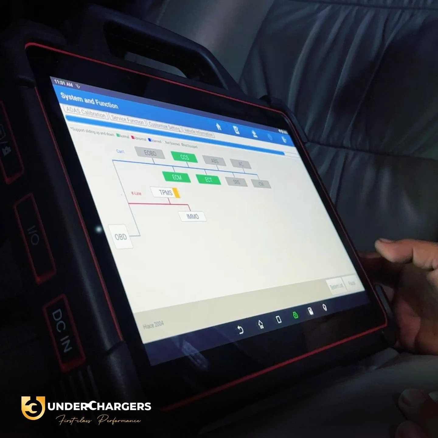 Computer diagnostic system scan at Underchargers